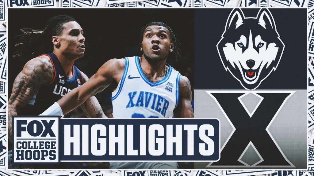 19 UConn Huskies vs. Xavier Musketeers Sorotan | CBB di Fox