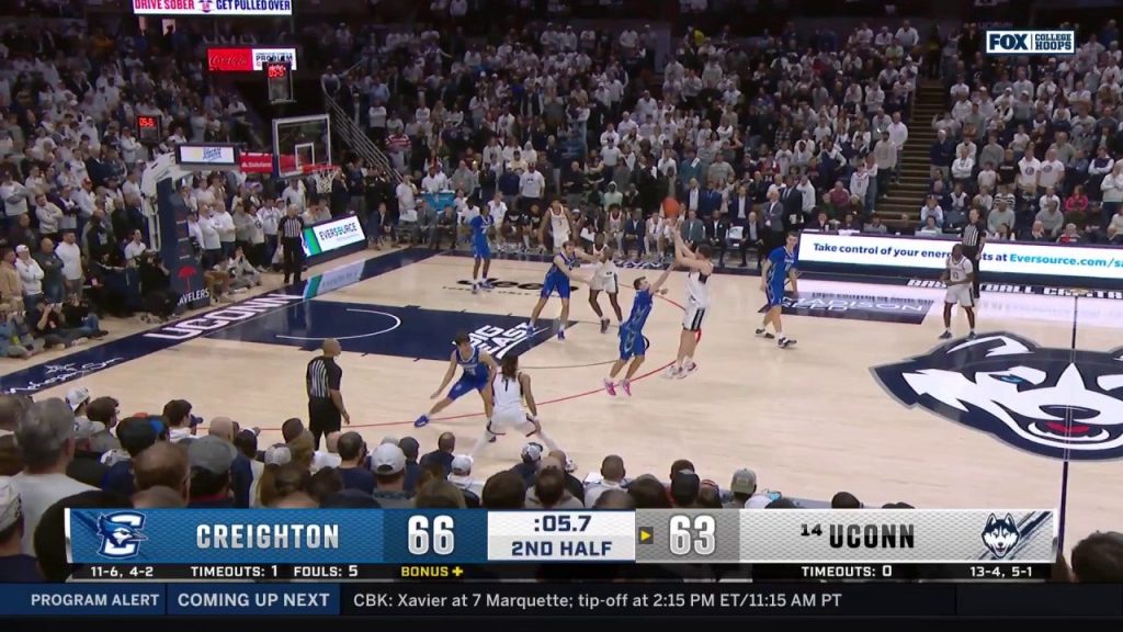 Creighton mengalahkan UConn menyusul penguasaan pertahanan yang kuat untuk memastikan kemenangan 68-63