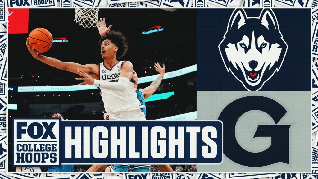 Sorotan No.9 UConn Huskies vs.Georgetown Hoyas | Lingkaran Perguruan Tinggi FOX