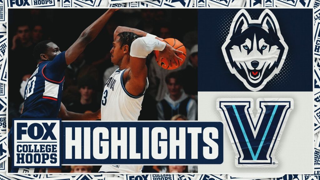 Sorotan No.9 UConn Huskies vs.Villanova Wildcats | Lingkaran Perguruan Tinggi FOX