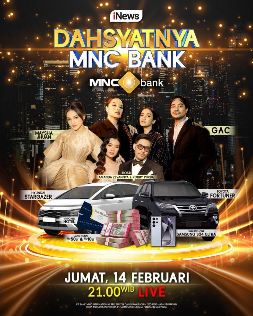 Berah Hadiah Mobil, Saksikan Dahsyatnya Mnc Bank Live Di Inews Jumat 14 Februari