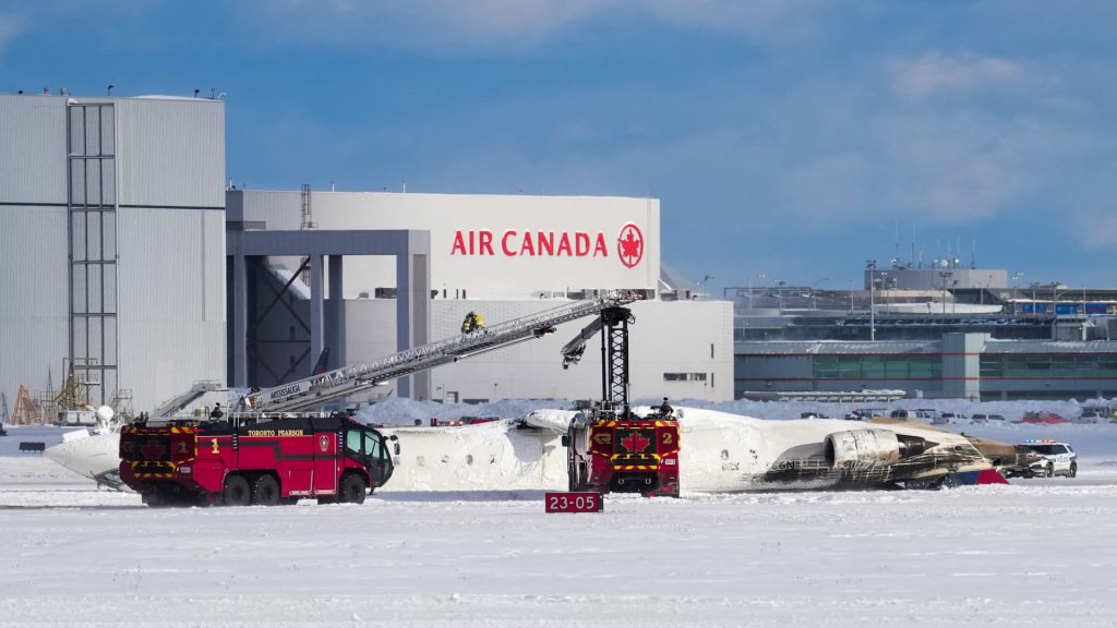 Delta plane crashes on landing at Toronto airport, injuring at least 15