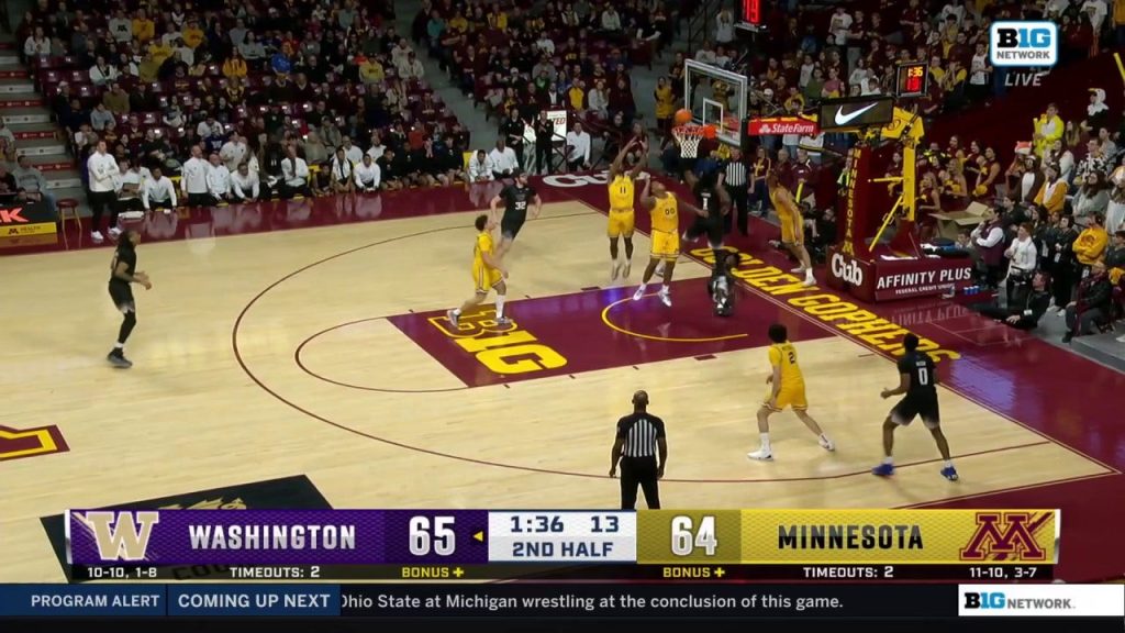 Great Osobor membuat layup put-back yang luar biasa untuk mengamankan kemenangan 71-68 Washington atas Minnesota