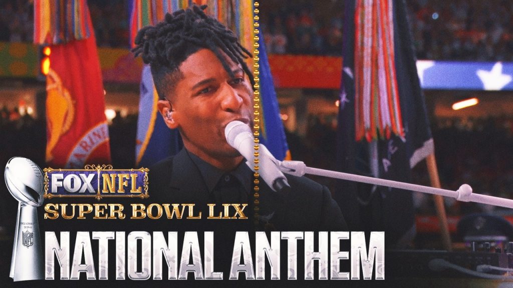 Jon Batiste Preforms Anthem Nasional di depan Super Bowl Lix