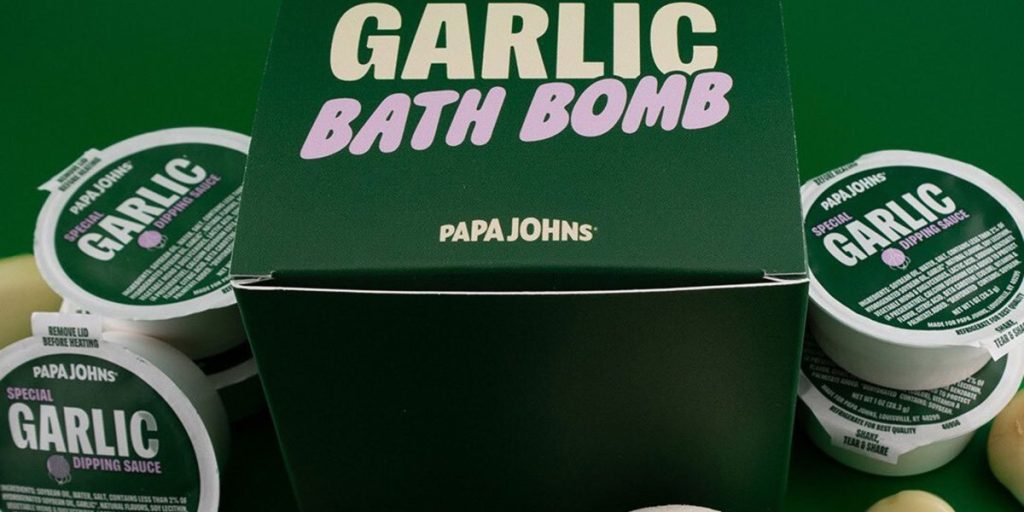 Papa John’s Rolls Out Garlic Bath Bombs