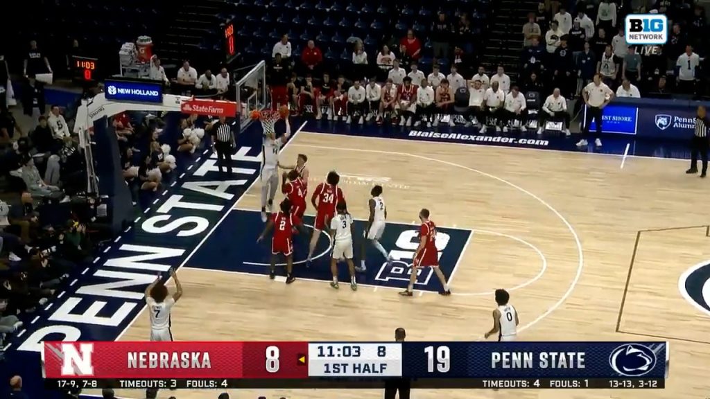 Yanic Konan Niederhauser dari Penn State menebas ke tepi dan melempar selai mengerikan vs Nebraska