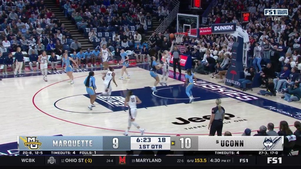 Paige Bueckers Selesai Menyelesaikan Lay-Up, Memperpanjang Keunggulan UConn Atas Marquette