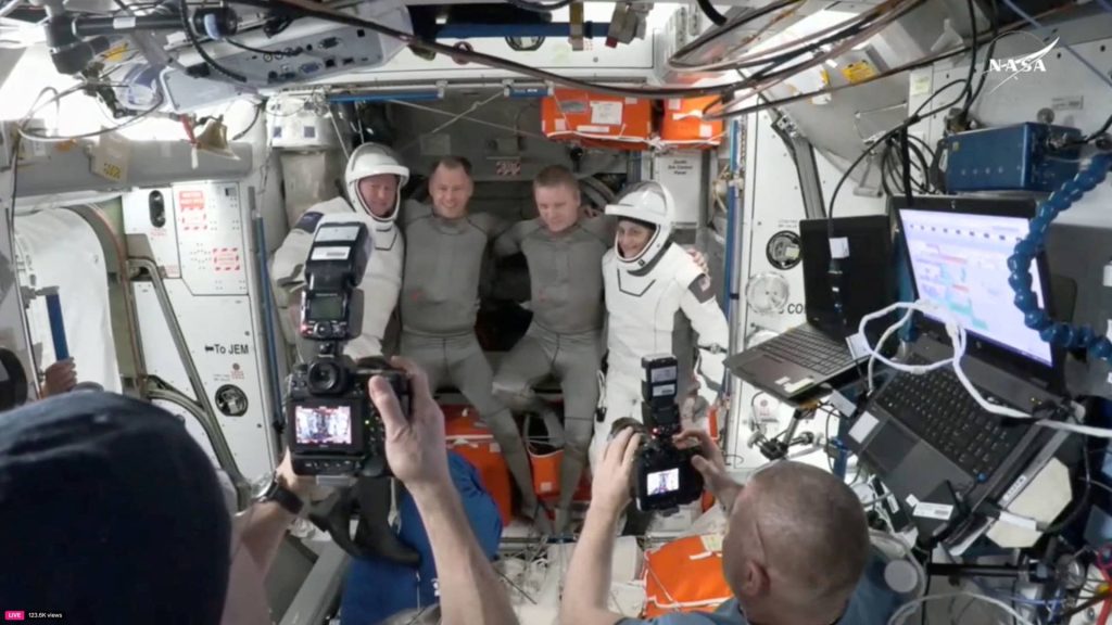 Watch astronauts return on SpaceX capsule after months on the ISS